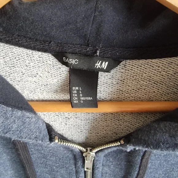 H&M Blue Men’s Hoodie - Picture 3 of 14